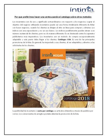 Por que preferimos hacer una venta usando el catalogo sobre otros metodos