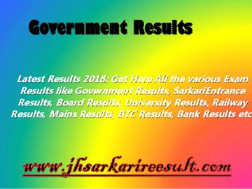 Goverment results