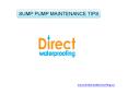 SUMP PUMP MAINTENANCE TIPS PowerPoint PPT Presentation