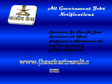 All Government Jobs Notifications