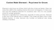 Shop For Custom Made Sherwani Online