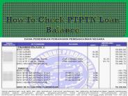 How To Check PTPTN Loan Balance
