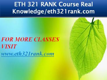 ETH 321 RANK Course Real Knowledge/eth321rank.com