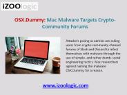 OSX.Dummy: Mac Malware Targets Crypto-Community Forums