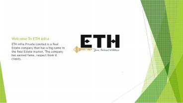 ETH infra Private Limited- A realestate company