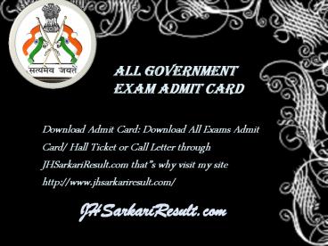 All Government Exam Admit Card (1)