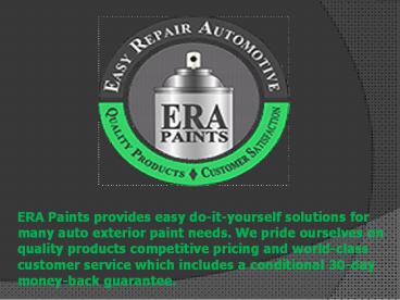 Best Automotive Spray Paint - ERAPaints