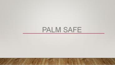 Palm Safe Alcohol-free Hand Sanitizer Foam