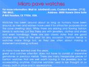 Micro pave watches