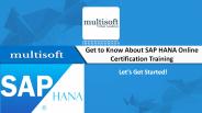SAP HANA Online Training | Multisoft Virtual Academy