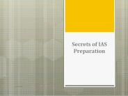 Secrets of IAS Preparation