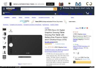 XP-PEN Deco 02 Digital Graphics Drawing Pen Tablet