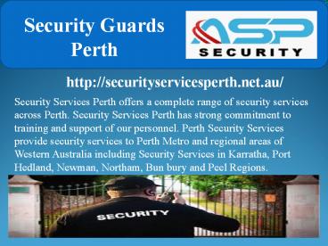 Security Guards Perth