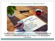Financial planning for retirement