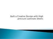 The High pressure laminate sheet