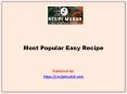 Most Popular Easy Recipe PowerPoint PPT Presentation
