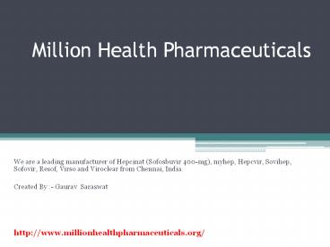 Million Health Pharmaceuticals