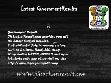 latest governments result