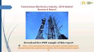 Transmission Electronics Industry, 2018 Market Research Report