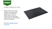 Rubber backed coco mats
