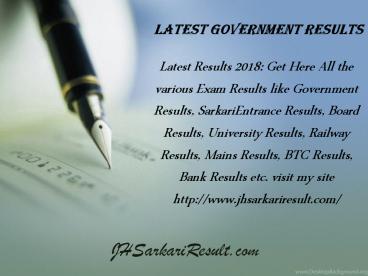 Latest Government Results (2)