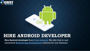 Hire Android developer
