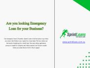 Emergency Loans For Your Business