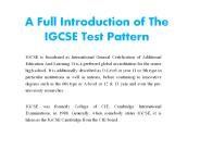A Full Introduction of The IGCSE Test Pattern (1)