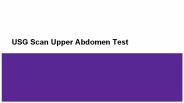 Usg scan upper abdomen test