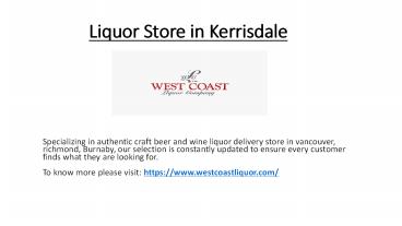 Liquor Store in Kerrisdale