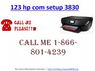 123 hp com setup 3830
