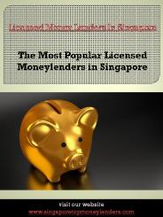 Licensed Money Lenders In Singapore