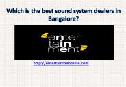 sound system dealers in Bangalore