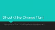 Etihad Airline Change Flight