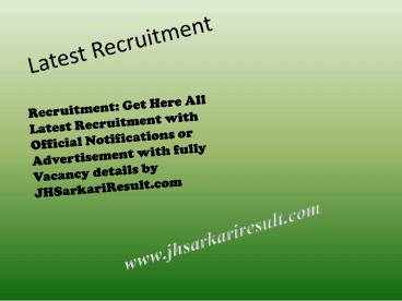 Latest Recruitment (1)