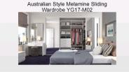 Australian Style Melamine Sliding Wardrobe YG17-M02