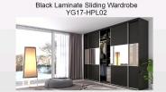 Black Laminate Sliding Wardrobe YG17-HPL02