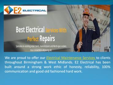 Electrical Maintenance Service in Birmingham (1)
