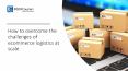 How to overcome the challenges of ecommerce logistics at scale PowerPoint PPT Presentation