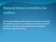 NATURAL HOME REMEDIES FOR SCABIES
