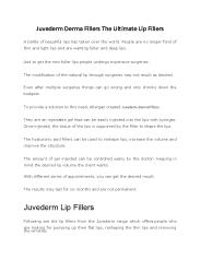 Juvederm Derma Fillers: The Ultimate Lip Fillers