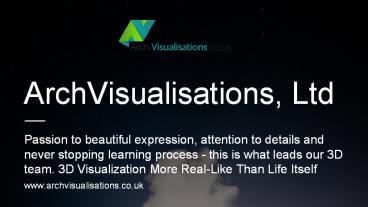 3D Architectural Visualisation Rendering