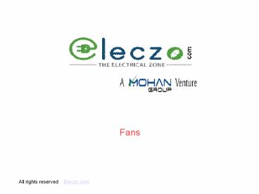 buy electric fans online