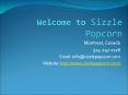 Sizzle Popcorn Catering Services PowerPoint PPT Presentation