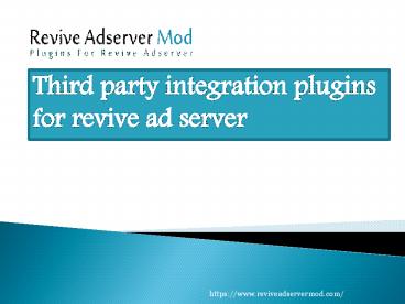 What are the third party integration plugins for revive ad server?