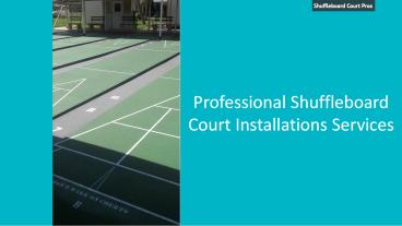 Professional Shuffleboard Court Installations Services
