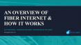 Fiber Internet Service And How It works ? PowerPoint PPT Presentation