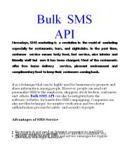 Secure Bulk SMS API Provider In Indore