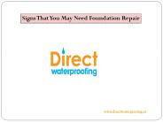 Signs That You May Need Foundation Repair