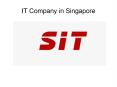 IT Company in Singapore | Web Solution Provider | SIT PowerPoint PPT Presentation